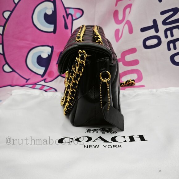 tabby Coach shoulder bag 26 with quilting black - Picture 5 of 16